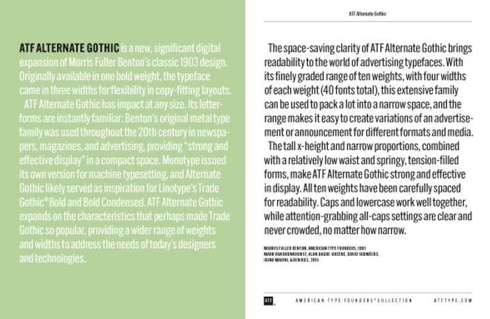 Download ATF Alternate Gothic Pdf Specimen