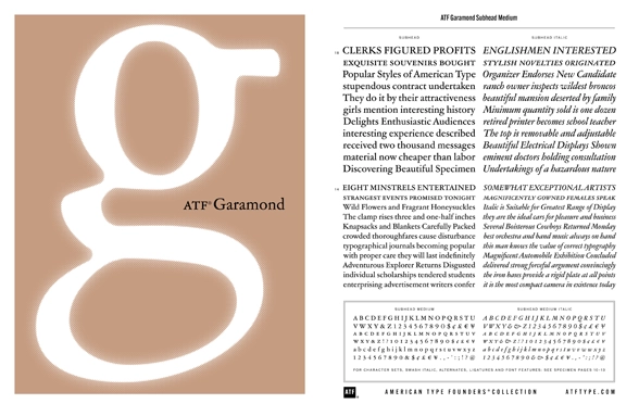 Download ATF Garamond Pdf Specimen